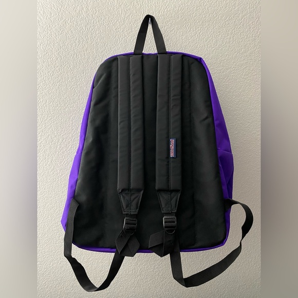 💜🎒 Classic JanSport Superbreak Signature Purple Backpack - Picture 2 of 9